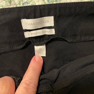 Black skinny trousers